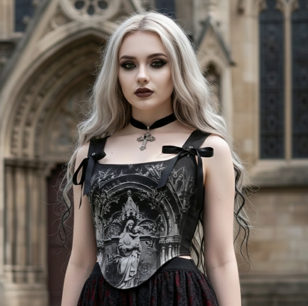 Black Gothic Crop Top.